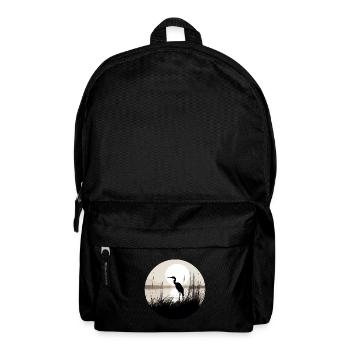 Heron in reeds - Backpack - black - Front