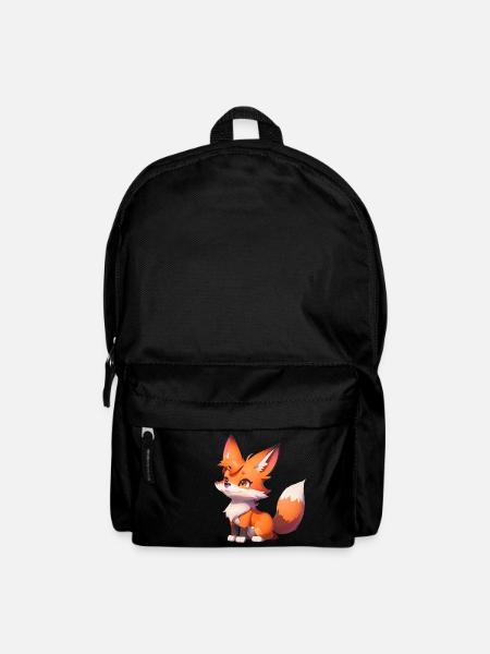 Entzückender Chibi Fuchs - Rucksack - Schwarz
