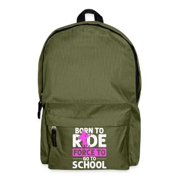 Born for Riding Force To Go To School Sport Horse - Backpack - olive green - Front