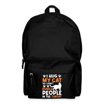 J’embrasse mon chat pour pouvoir aider les gens - Sac à dos - noir - Devant