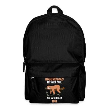 Faultier Faultiere Tier Schlafen Faul - Rucksack - Schwarz - Vorne