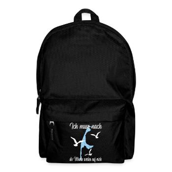 Sylt Design mit Spruch - Rucksack - Schwarz - Vorne