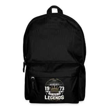 50. Geburtstag Mann August Jahrgang 1973 Legendary - Rucksack - Schwarz - Vorne