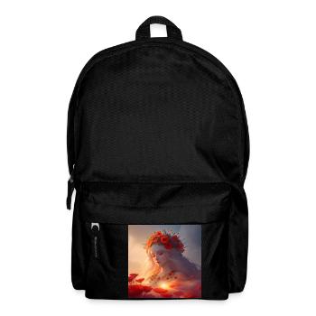 Mohnblütenzauber - Rucksack - Schwarz - Vorne