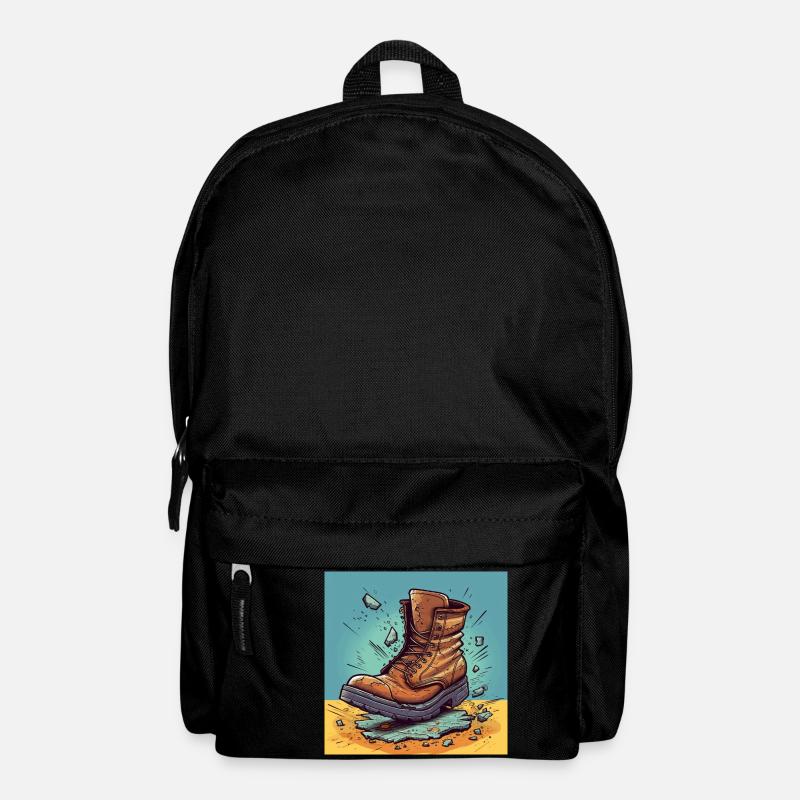 Kaputte Stiefel - Rucksack - Schwarz