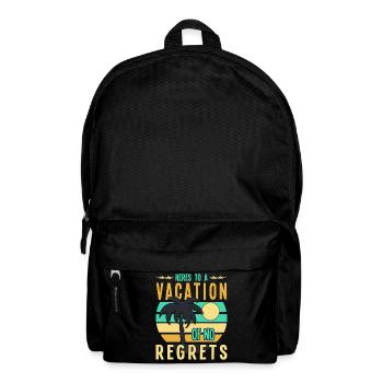 Here's to a holiday without regrets - Backpack - black - Front