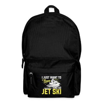 I just want to get away and ride a jet ski - Backpack - black - Front