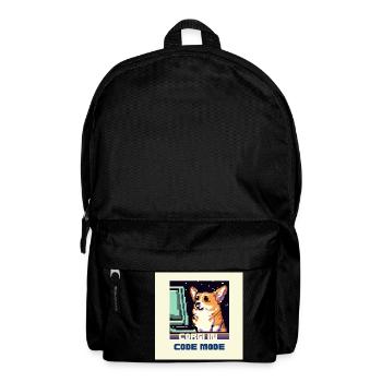 Corgi in Code Mode - Backpack - black - Front