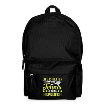 La vie est meilleure avec une petite amie qui joue au tennis - Sac à dos - noir - Devant