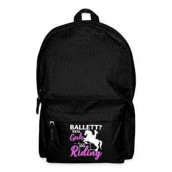 Ballet? De vraies filles font de l’équitation - Sac à dos - noir - Devant