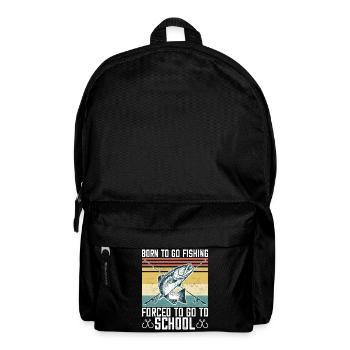 Born To Go Fishing Bass Fish Fisherman Boys - Backpack - black - Front