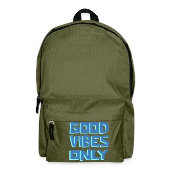 GOOD VIBZ ONLY ! - Backpack - olive green - Front