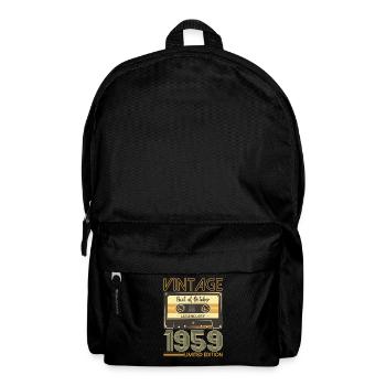64. Geburtstag Kassette Oktober Jahrgang 1959 Tape - Rucksack - Schwarz - Vorne