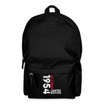 70e anniversaire mari Original octobre Vintage 1954 - Sac à dos - noir - Devant