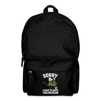 Tut Mir Leid Das Ich Dieses Wochenende Pflanzen - Rucksack - Schwarz - Vorne