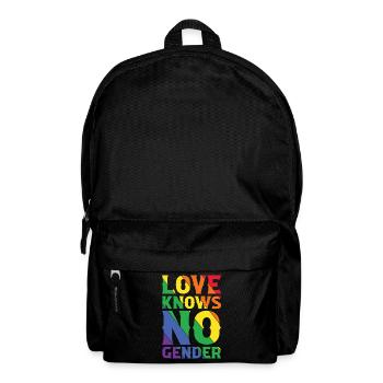 Love knows no gender - Backpack - black - Front