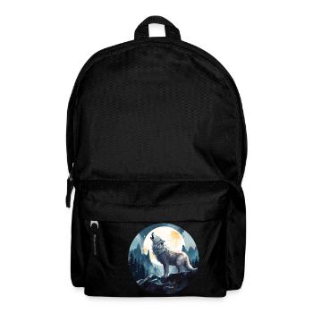 Ein Wolf, der unter dem Vollmond heult - Rucksack - Schwarz - Vorne