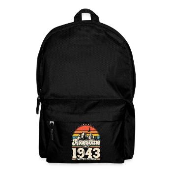 80e anniversaire mari Vintage 1943 Vintage rétro - Sac à dos - noir - Devant