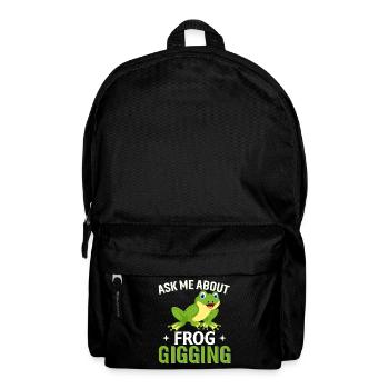 Fragen Sie Mich Über Frosch-Gigging - Rucksack - Schwarz - Vorne