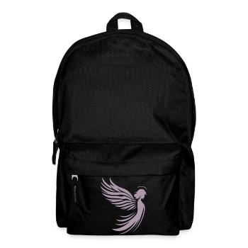 Ein Engel mit Flügel und Heiligenschein Silhouette - Rucksack - Schwarz - Vorne