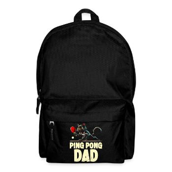 Table Tennis Katze Pingpong Black Cat Dad Outfit - Backpack - black - Front
