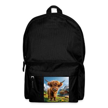 Vache Highland, encore plus mignonne et plus douce - Sac à dos - noir - Devant