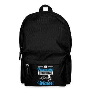 Meine Lieblingsfarbe? Der Winter! - Rucksack - Schwarz - Vorne