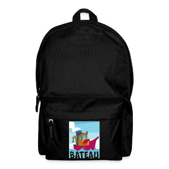 Image colorée d'un remorqueur drôle - Sac à dos - noir - Devant