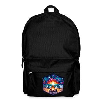 Vibrant campfire by the sea - Backpack - black - Front