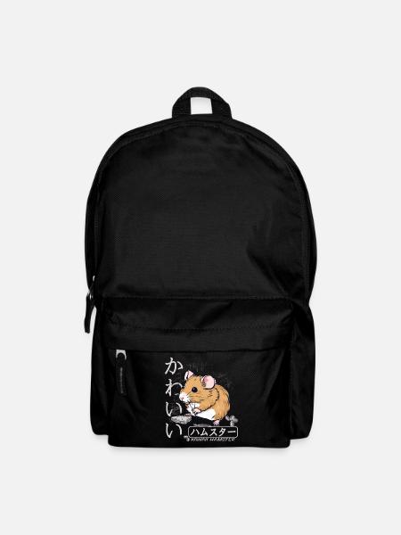 Kawaii Hamster for Japan Lovers and Pet Owners - Backpack - black