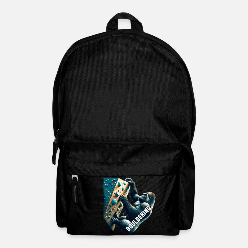 Bouldern Gorilla Geschenk - Rucksack - Schwarz