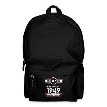 75e anniversaire Vintage Février Millésime 1949 - Sac à dos - noir - Devant