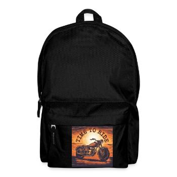 Time to Ride Motorcycles - Backpack - black - Front