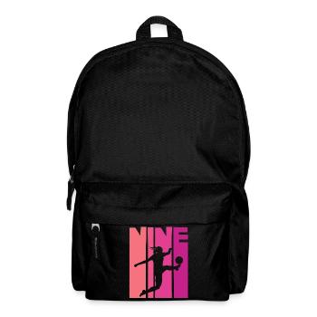 Fußballerin Fußball 9. Geburtstag - Rucksack - Schwarz - Vorne
