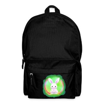 Hase Kaninchen weiss weisses weisser - Rucksack - Schwarz - Vorne