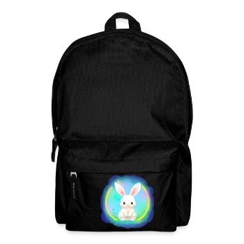Lapin, lapin de Pâques, lapin blanc, lapin - Sac à dos - noir - Devant