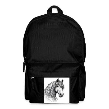 Portrait du cheval - Sac à dos - noir - Devant