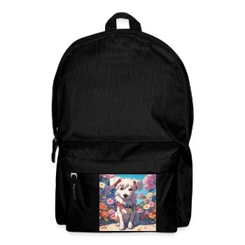 dog anime design - Rucksack - Schwarz - Vorne