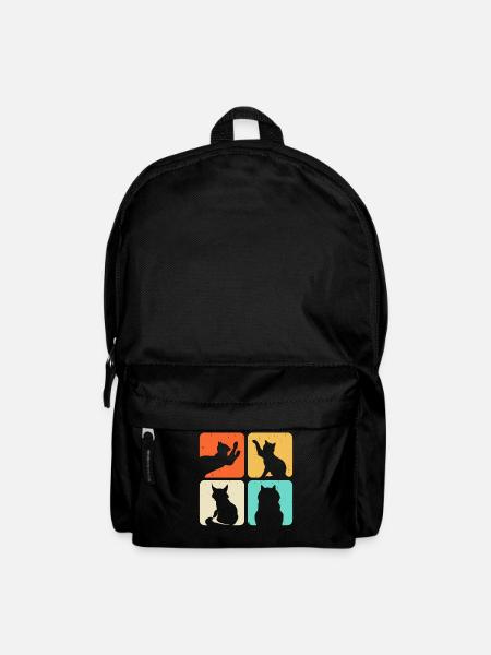 Katzen Motiv - Rucksack - Schwarz