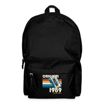 35e anniversaire mari mars Vintage 1989 cassette - Sac à dos - noir - Devant
