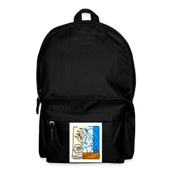 EC Woman I Summer I Gift I Flowers I Mother's Day - Backpack - black - Front