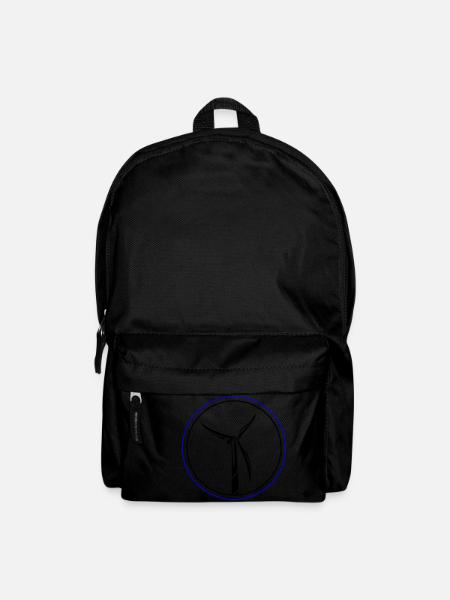Wind Power Symbol Wind Turbine - Backpack - black