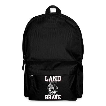Land Of The Free, Because Of The Brave. - Backpack - black - Front
