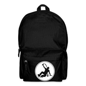 Drinking Bier Silhouette - Rucksack - Schwarz - Vorne