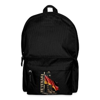 Gedenkflagge und Stiefel Veteranentag Veteran - Rucksack - Schwarz - Vorne