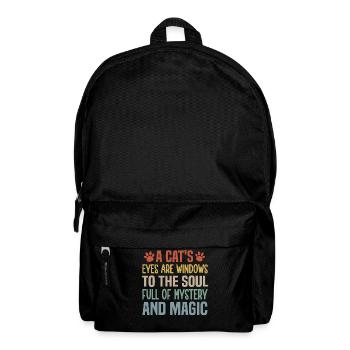 A Cat's Eyes Are Windows To The Soul, Full Of Myst - Backpack - black - Front