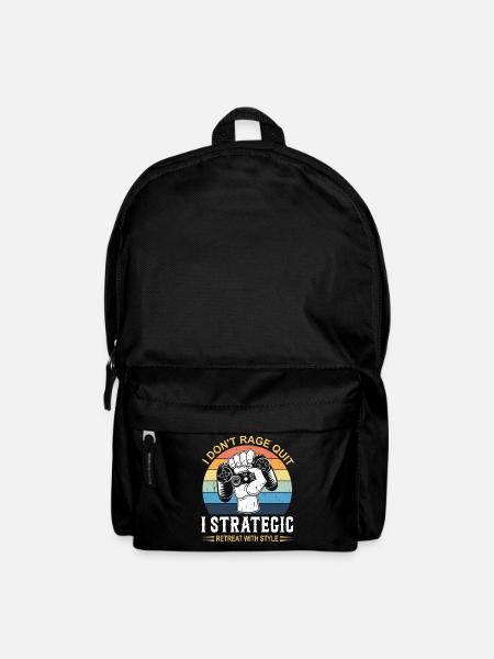 I Don't Rage Quit, I Strategic Retreat With Style. - Backpack - black