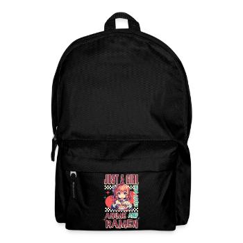 Just A Girl Who Loves Anime And Ramen - Rucksack - Schwarz - Vorne