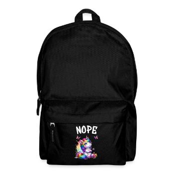 Licorne disant non garçon et fille créature mythique - Sac à dos - noir - Devant
