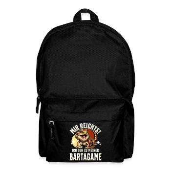 Bartagame Bartagamen Bearded Dragon - Rucksack - Schwarz - Vorne
